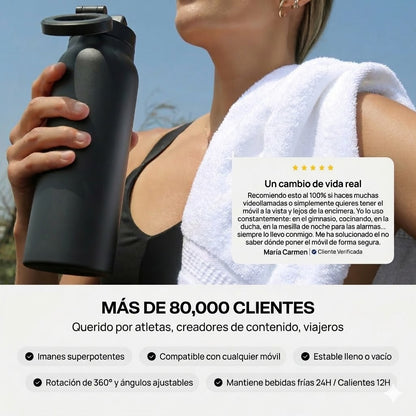 Más de 80.000 clientes satisfechos botella térmica Cuddo Pro soporte magnético para móvil
