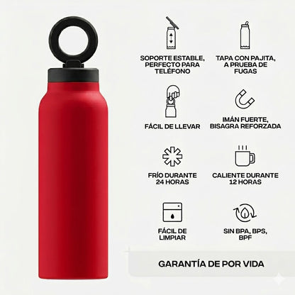 Cuddo Pro botella térmica roja especificaciones soporte MagSafe garantía de por vida