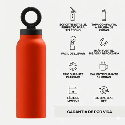 Cuddo Pro botella térmica naranja especificaciones soporte MagSafe garantía de por vida